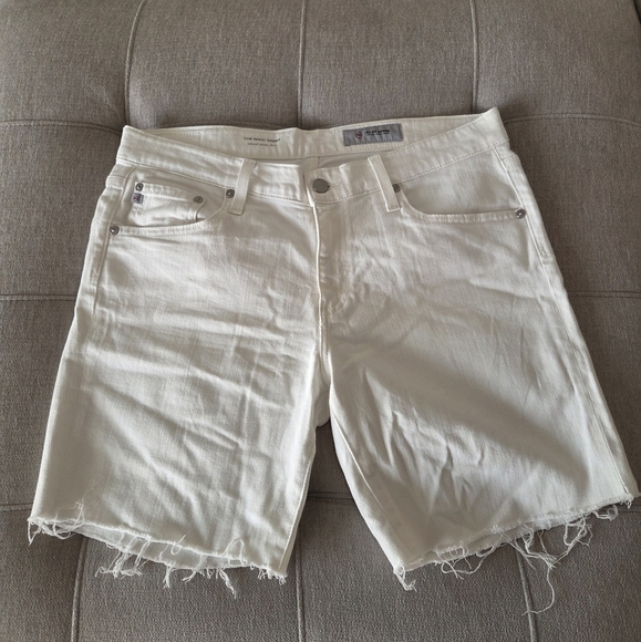 AG Adriano Goldschmied White Denim Cutoff Shorts Sz.30 R - Picture 1 of 9